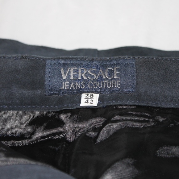 Authentic Vintage Versace Suede Mini Skirt - Picture 6 of 7